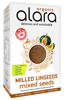 Alara Organic Milled Linseeds - Mixed Seeds 6 x 500g