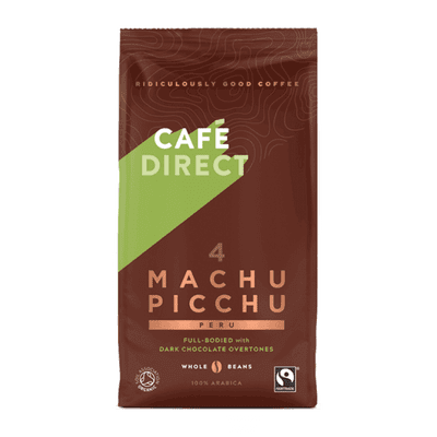 Cafe Direct Organic Machu Picchu Whole Coffee Beans (4) 6 x 227g