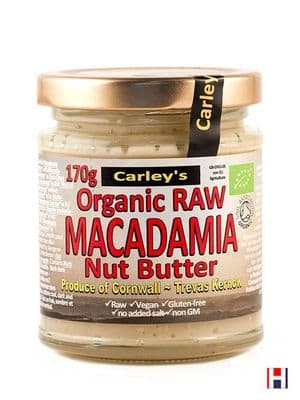 Carley's Organic Raw Macadamia Butter 170g
