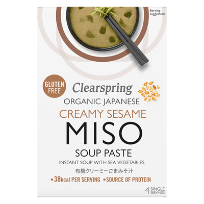 Clearspring Organic Creamy Sesame Miso Soup Paste 8 x 4x15g