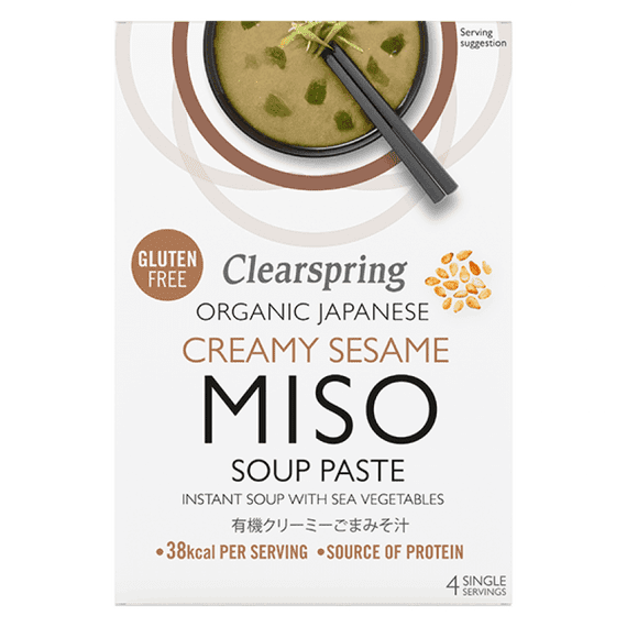 Clearspring Organic Creamy Sesame Miso Soup Paste 8 x 4x15g
