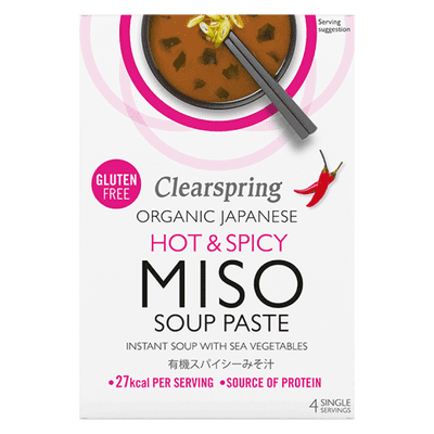 Clearspring Organic Hot & Spicy Miso Soup Paste 8 x 4x15g