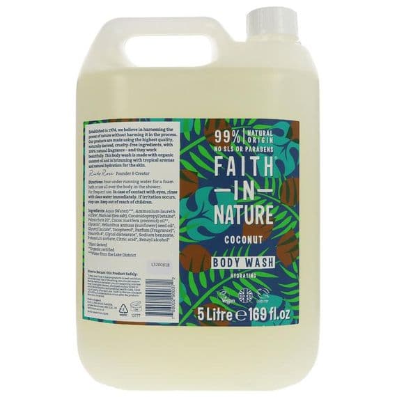 Faith in Nature Body Wash Coconut 5 Litre