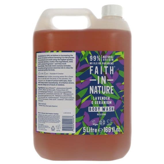 Faith in Nature Body Wash Lavender & Geranium 5 Litre