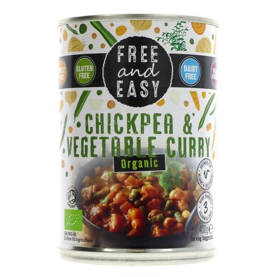 Free & Easy Organic Chickpea & Vegetable Curry 400g