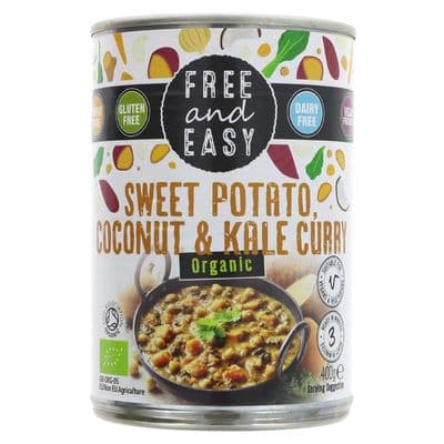 Free & Easy Organic Sweet Potato, Coconut & Kale Curry 400g