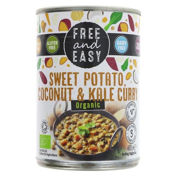 Free & Easy Organic Sweet Potato, Coconut & Kale Curry 400g