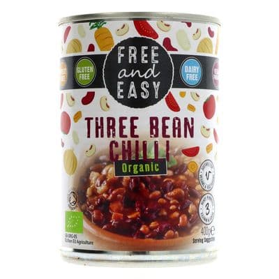 Free & Easy Organic Three Bean Chilli 400g