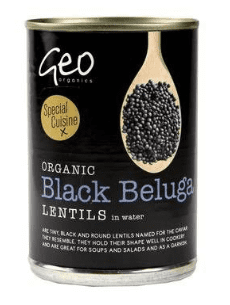Geo Organics Black Beluga Lentils 6 x 400g
