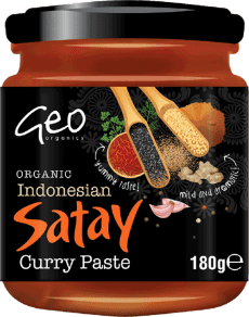 Geo Organics Indonesian Satay Curry Paste 6 x 180g