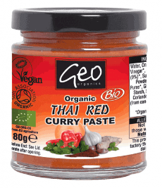 Geo Organics Thai Red Curry Paste 6 x 180g