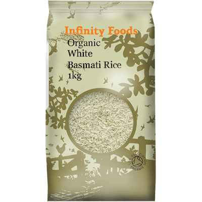 Infinity Foods Basmati Rice White Organic 1kg