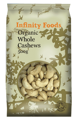 Infinity Foods Cashews Whole Organic 500g