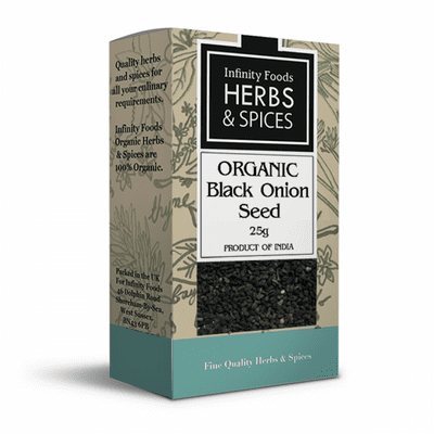 Infinity Foods Organic Black Onion Seed (Nigella) 6 x 25g
