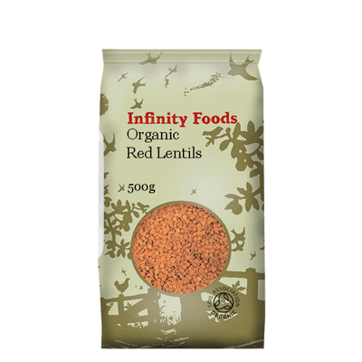 Infinity Foods Red Split Lentils Organic 500g