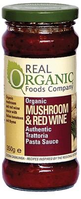 Real Organic Mushroom & Red Wine Pasta Sauce 350g