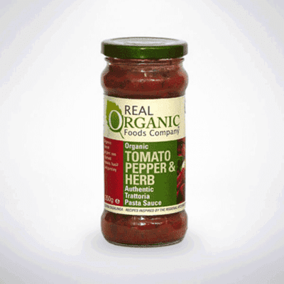 Real Organic Tomato Pepper & Herb Pasta Sauce 6 x 350g