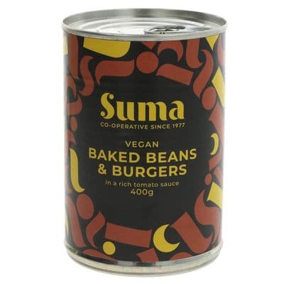 Suma Baked Beans & Vegan Burgers 12 x 400g