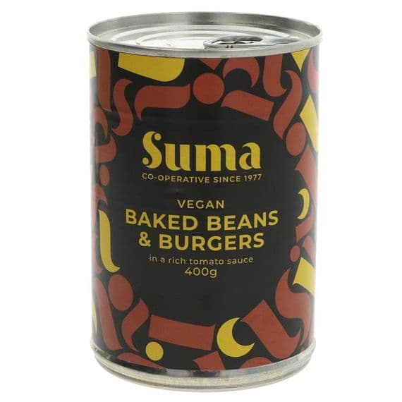 Suma Baked Beans & Vegan Burgers 12 x 400g