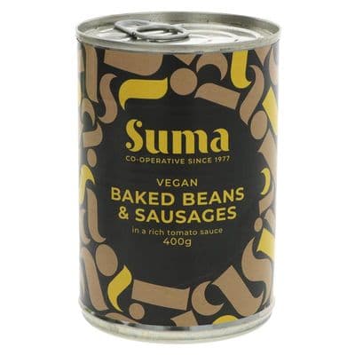 Suma Baked Beans & Vegan Sausages 12 x 400g