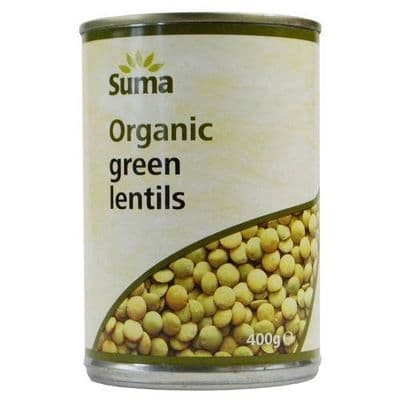 Suma Organic Green Lentils 12 x 400g