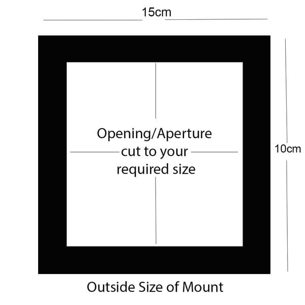 15cm x 10cm External Size Mount, Back Board & Bag