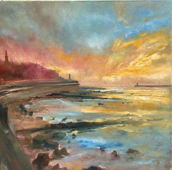 Kate Van Suddese Greeting Card - The Seaside Walk - North Shields