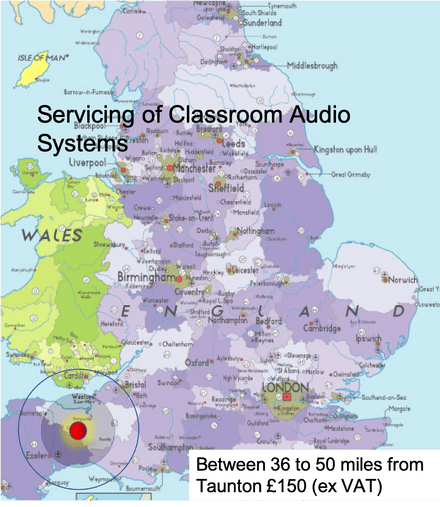 Soundfield Servicing PK2 - 36 to 50 mile radius from Taunton