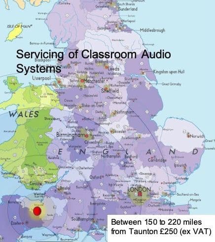 Soundfield Servicing PK5 - 150 to 220 mile radius from Taunton