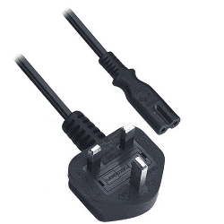 UK Mains Plug to IEC C7 (Figure 8) Power Cable