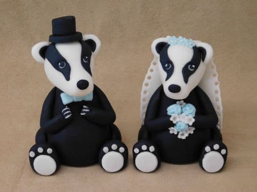 Badger Wedding Cake Toppers