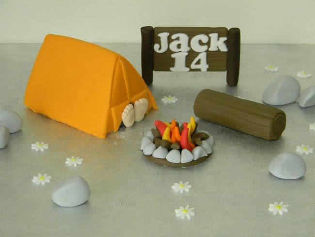 Camping Cake Topper Set