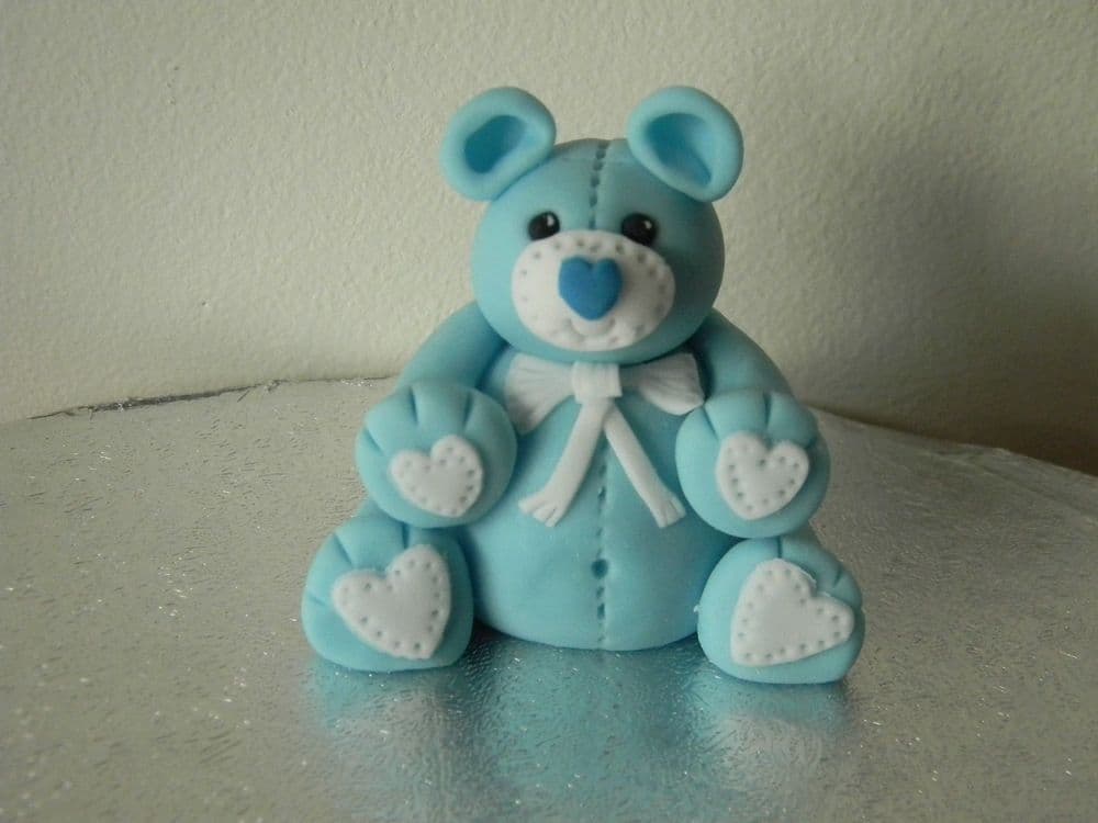 Christening Bear Cake Topper