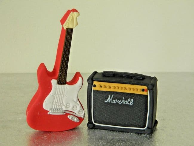 Electric Guitar & Amplifier Cake Toppers