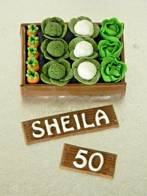 Gardening Vegetable Allotment Cake Topper