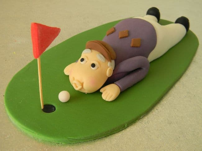 Golfer Cake Topper