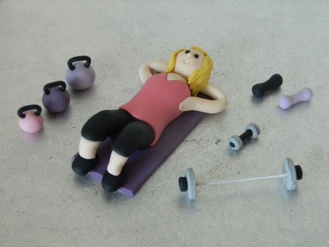 Gym Yoga Exercise Theme Cake Toppers