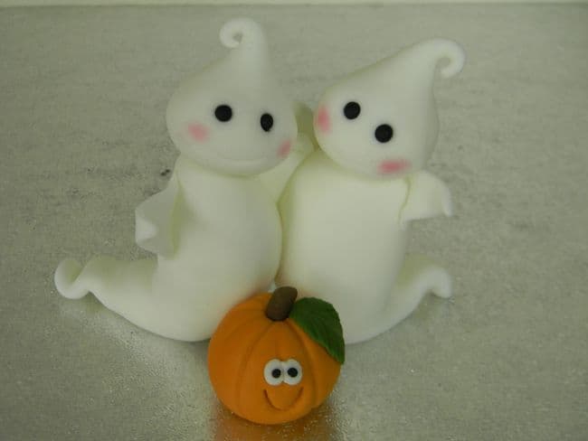 Halloween Ghosts & Pumpkin Cake Topper