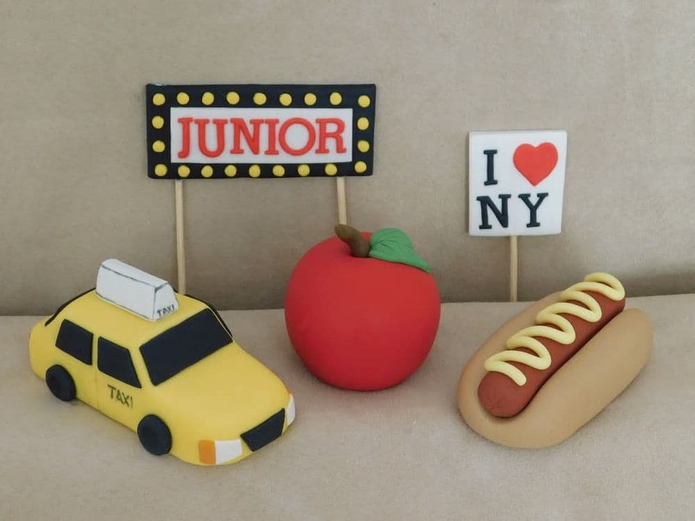 New York Theme Cake Toppers