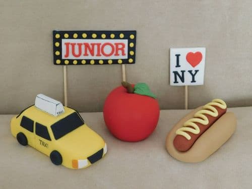 New York Theme Cake Toppers