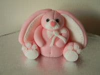 Rabbit Edible Cake Topper, Name Blocks & Hearts