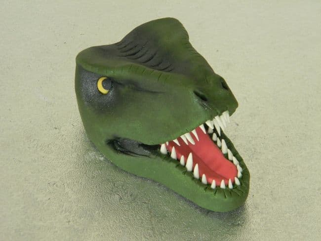 T-Rex Dinosaur Cake Topper with Leaves