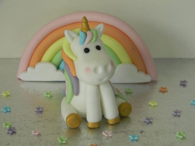 Unicorn & Rainbow Cake Toppers with Blossom