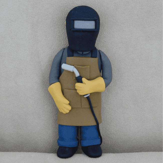Welder Cake Topper
