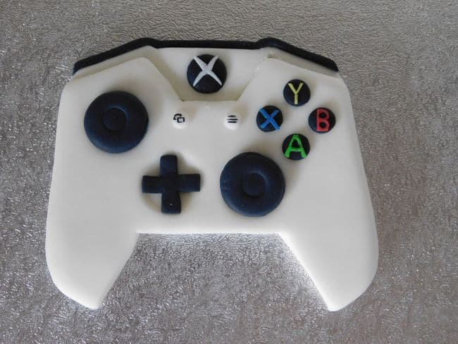 White Xbox Control Cake Topper
