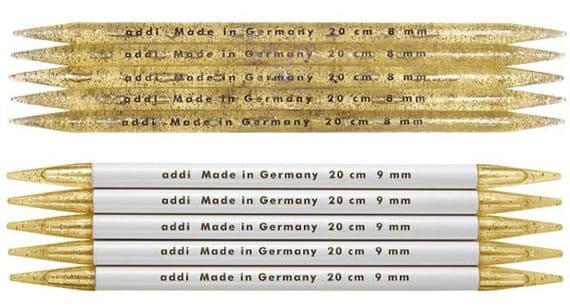 ADDI Champagne Plastic Double Pointed Knitting Needles - set of 5