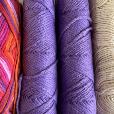 Craft cotton pack 6 lilac/red