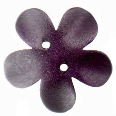 Flower Button 3.5cm - aubergine