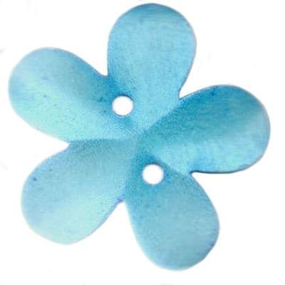 Flower Button 3.5cm - turquoise