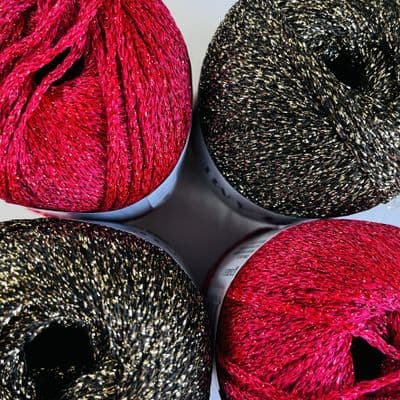 Glitzy pack 3 red/gold